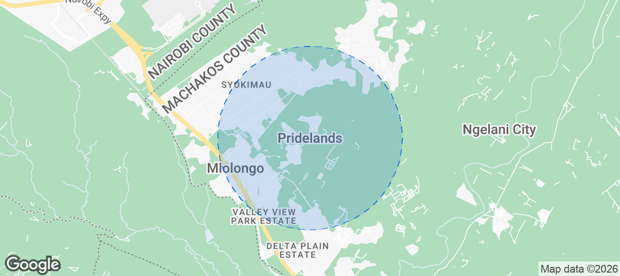 Pridelands Airbnb map